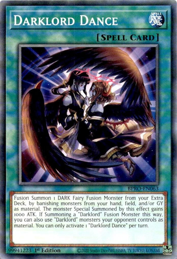 Yugioh Darklord Dance BPRO-EN063 Common 1st Edition NM