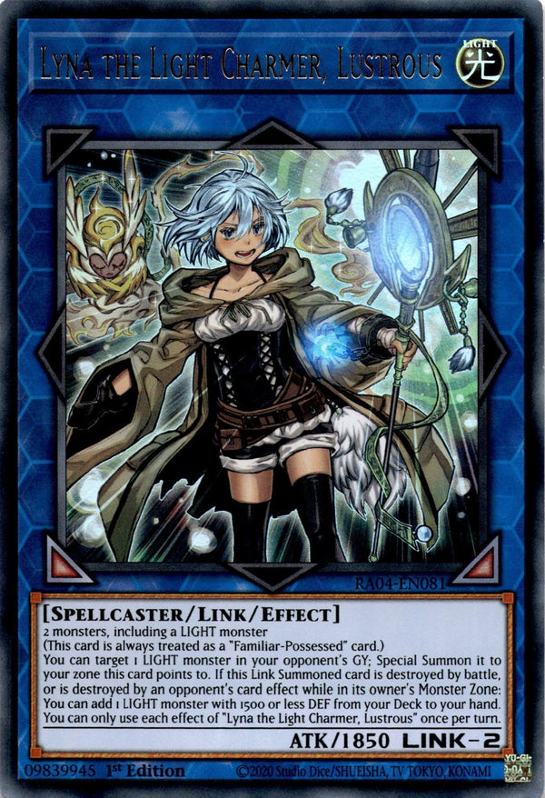 Yugioh Lyna the Light Charmer, Lustrous RA04-EN081 Ultra Rare 1st Edition NM
