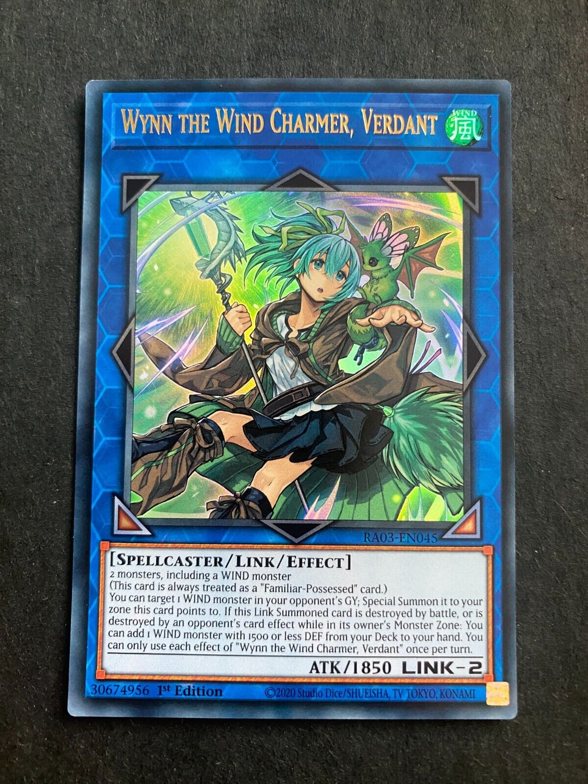 Yugioh Wynn the Wind Charmer, Verdant RA03-EN045 Ultra Rare 1st Edition NM