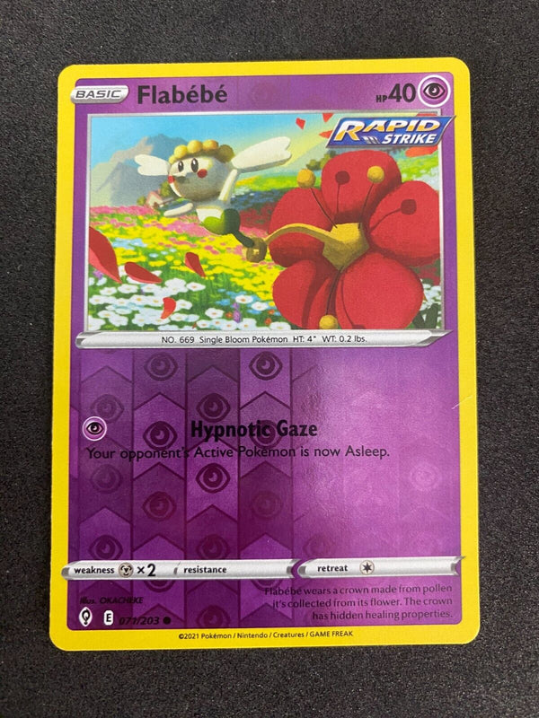 Pokemon Flabebe 071/203 Evolving Skies Reverse Holo LP