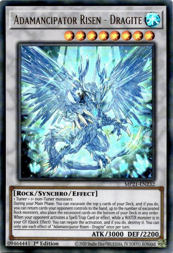 Yugioh Adamancipator Risen - Dragite MP21-EN232 Ultra Rare 1st Edition NM