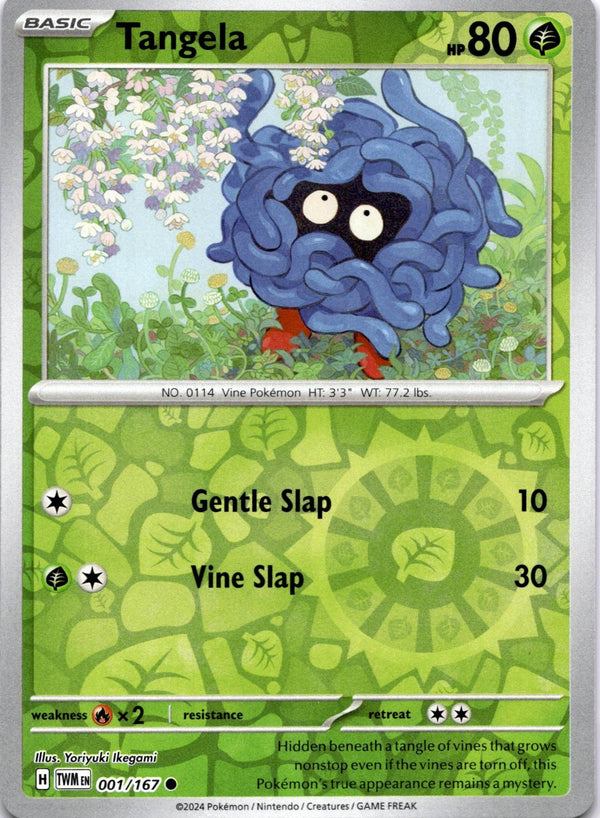 Pokemon Tangela 001/167 Twilight Masquerade Reverse Holo NM
