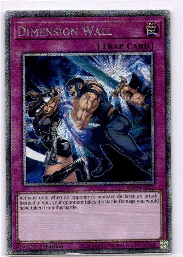 Yugioh Dimension Wall RA04-EN127 Platinum Secret Rare 1st Edition NM
