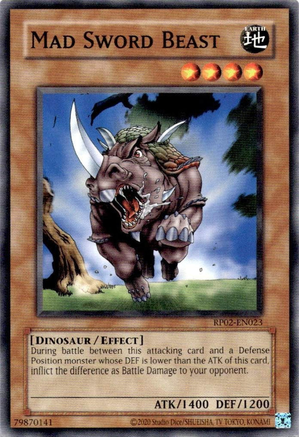 Yugioh Mad Sword Beast RP02-EN023 Common Unlimited Edition NM