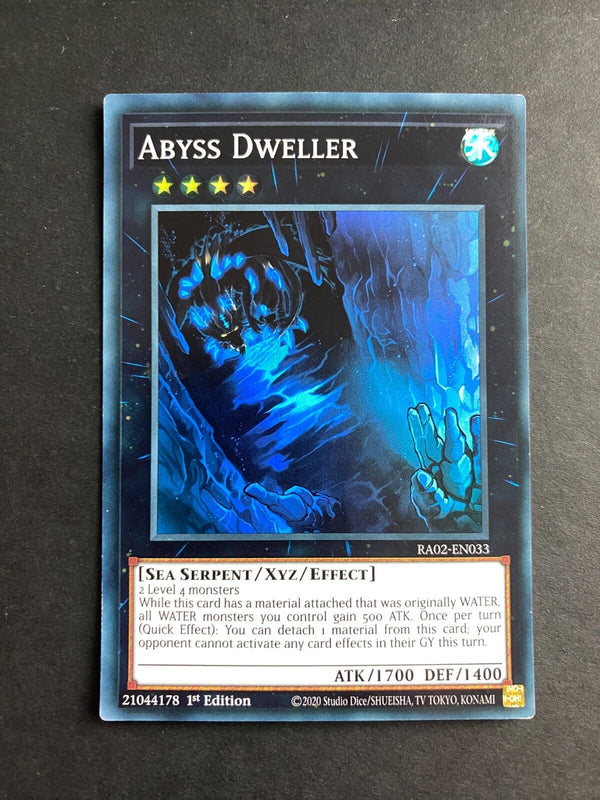 Yugioh Abyss Dweller RA02-EN033 Super Rare 1st Edition NM
