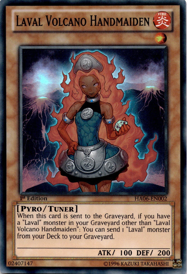 Yugioh Laval Volcano Handmaiden HA06-EN002 Super Rare 1st Edition NM