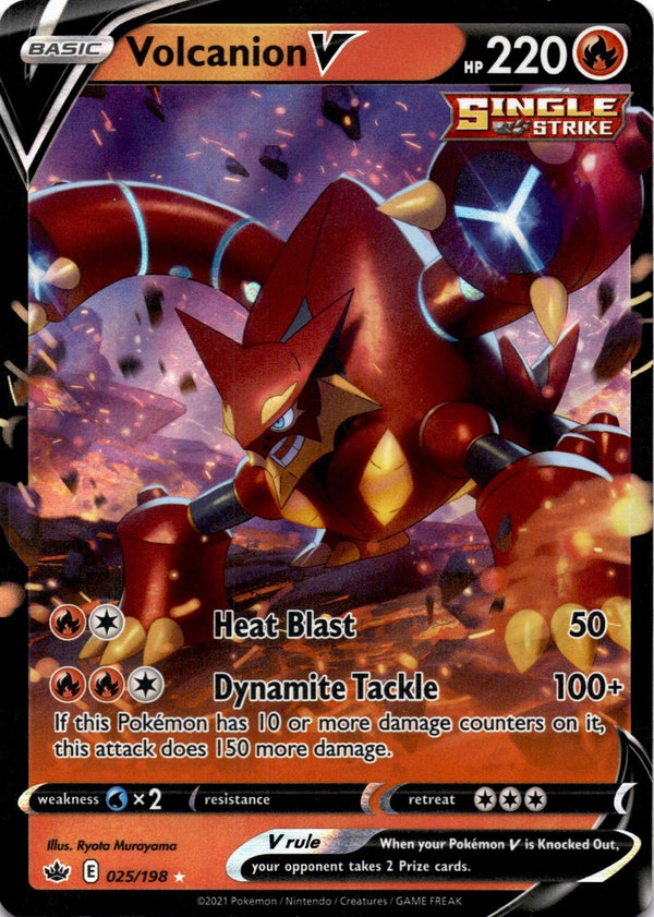 Pokemon Volcanion V 025/198 Chilling Reign Full Art Holo NM