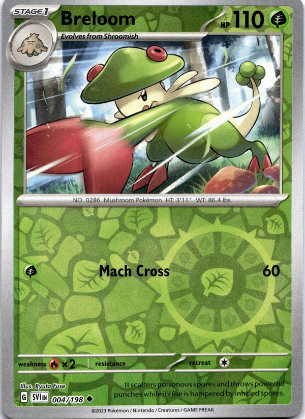 Pokemon Breloom 004/198 Scarlet Violet Base Reverse Holo NM
