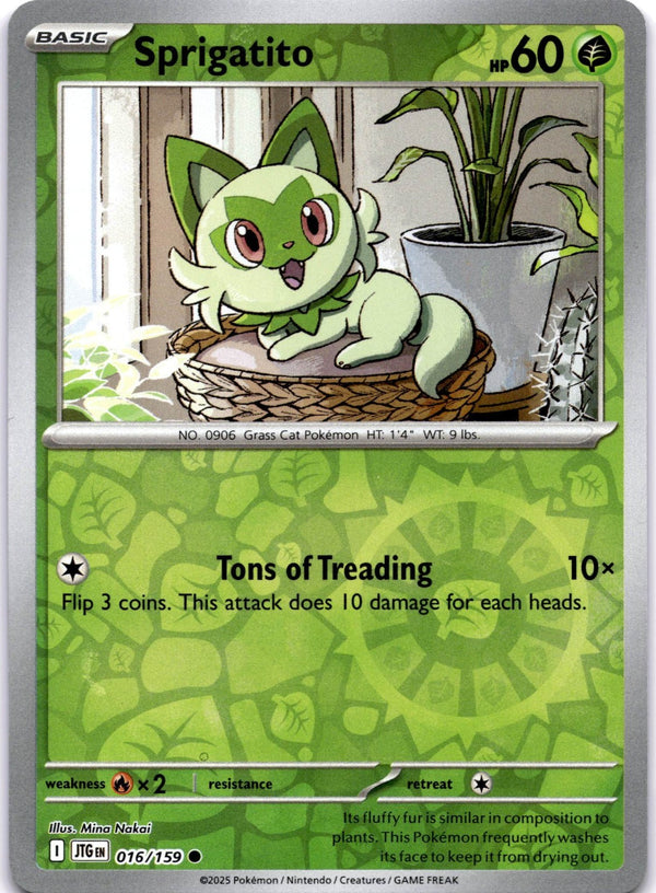 Pokemon Sprigatito 016/159 Journey Together Reverse Holo NM