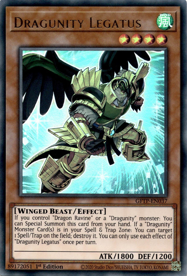Yugioh Dragunity Legatus GFTP-EN037 Ultra Rare 1st Edition NM