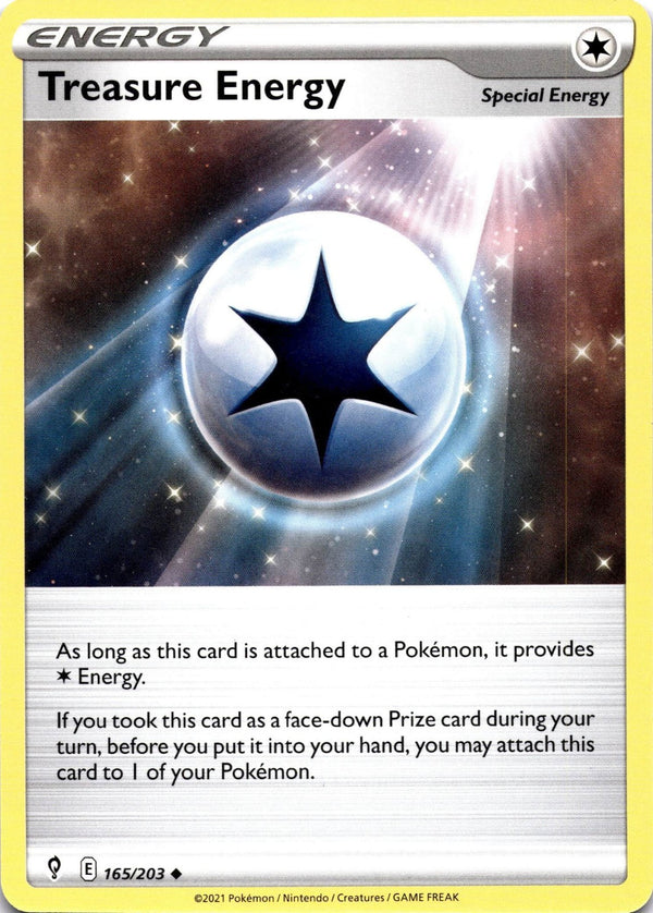 Pokemon Treasure Energy 165/203 Evolving Skies (3 Cards) Non Holo NM