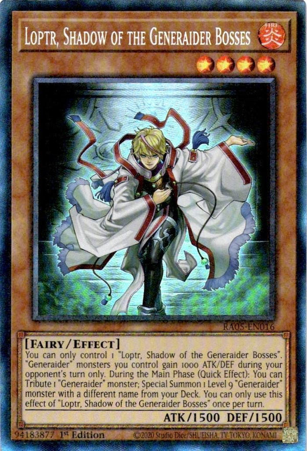 Yugioh Loptr, Shadow of the Generaider Bosses RA05-EN016 NA Print PCR NM