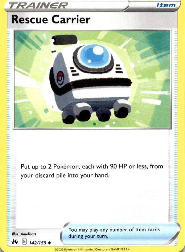 Pokemon Rescue Carrier 142/159 Crown Zenith Non Holo NM