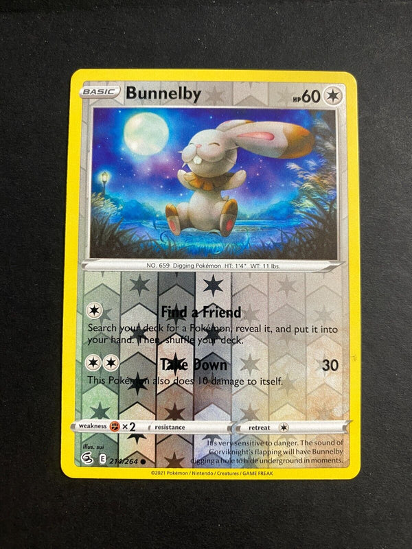Pokemon Bunnelby 214/264 Fusion Strike Reverse Holo NM
