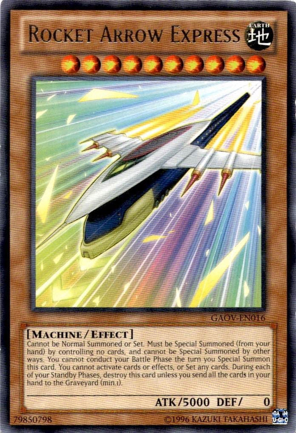 Yugioh Rocket Arrow Express GAOV-EN016 Rare Unlimited Edition LP