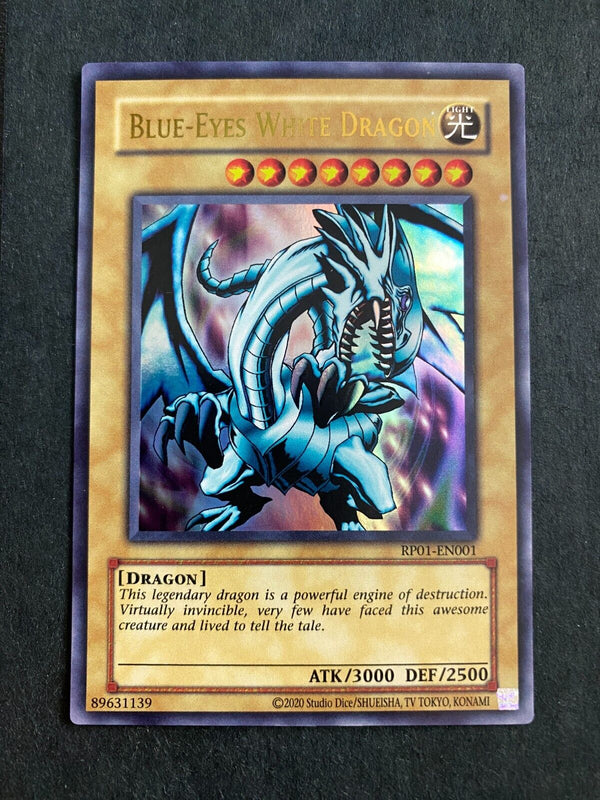 Yugioh Blue-Eyes White Dragon RP01-EN001 Ultra Rare Retro Pack Reprint NM