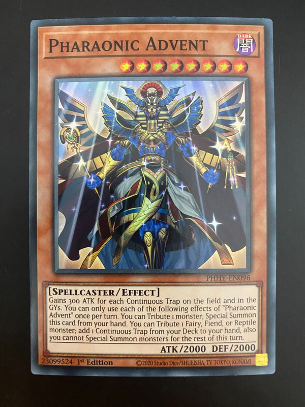 Yugioh Pharaonic Advent PHHY-EN096 1st Edition Super Rare NM