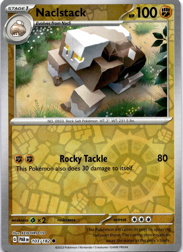 Pokemon Naclstack 103/182 Paradox Rift Reverse Holo NM