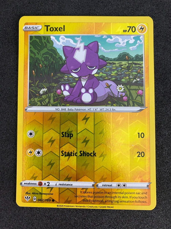 Pokemon Toxel 062/189 Darkness Ablaze Reverse Holo NM-MINT 62/189