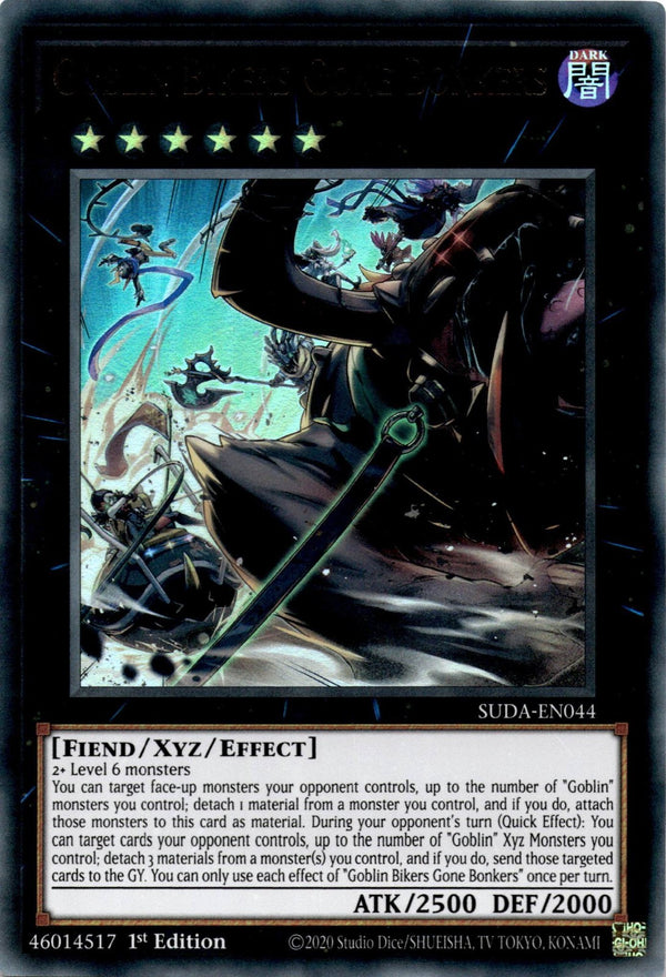 Yugioh Goblin Bikers Gone Bonkers SUDA-EN044 Ultra Rare 1st Edition NM
