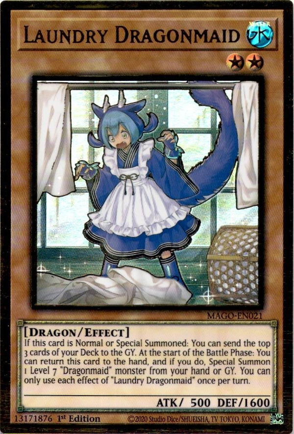 Yugioh Laundry Dragonmaid MAGO-EN021 Premium Gold Rare 1st Edition NM