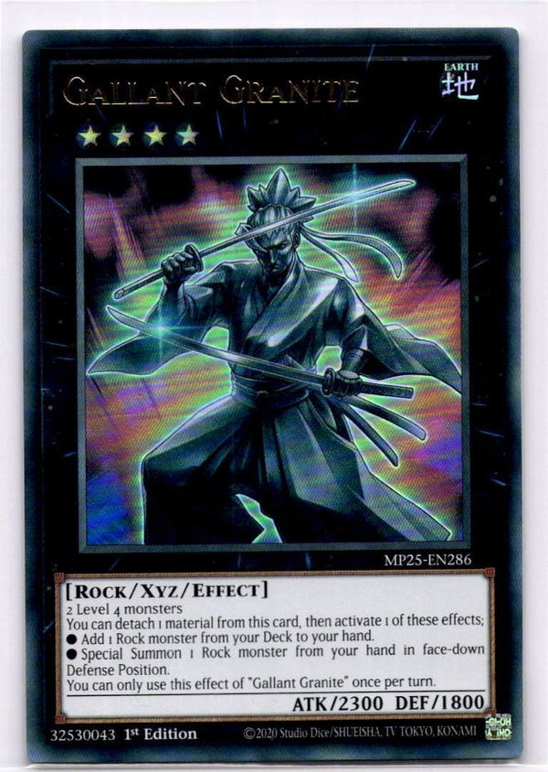 Yugioh Gallant Granite MP25-EN286 Ultra Rare 1st Edition NM