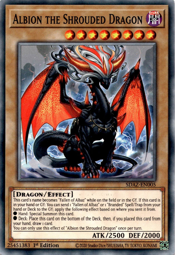 Yugioh Albion the Shrouded Dragon SDAZ-EN005 Common 1st Edition NM