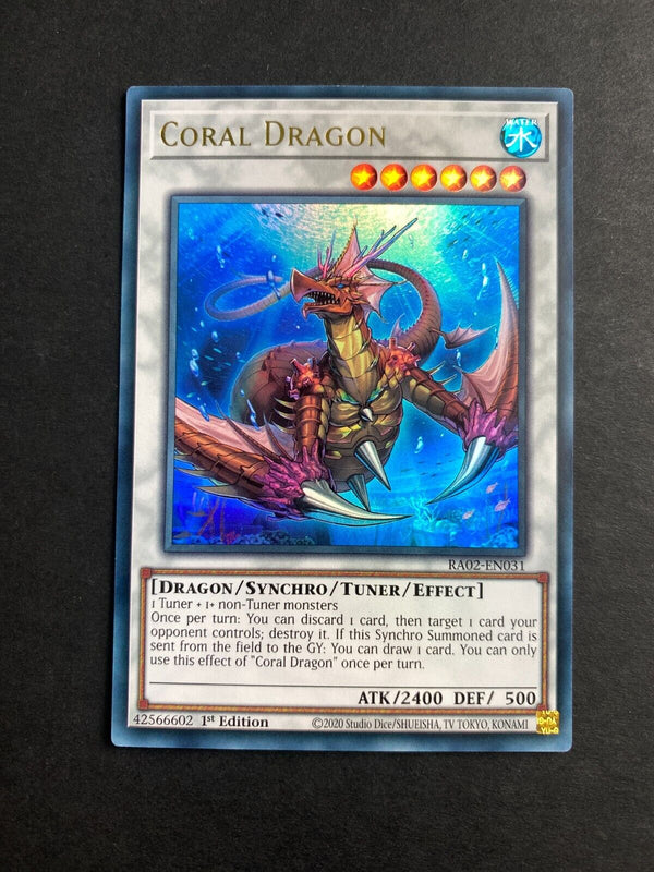 Yugioh Coral Dragon RA02-EN031 Ultra Rare 1st Edition NM