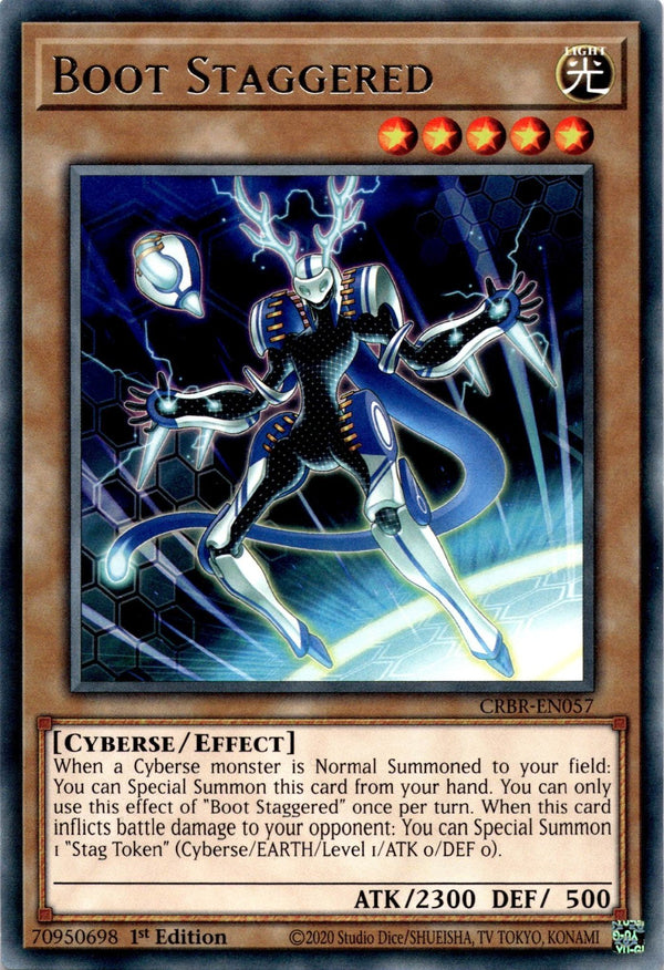 Yugioh Boot Staggered CRBR-EN057 Rare 1st Edition NM