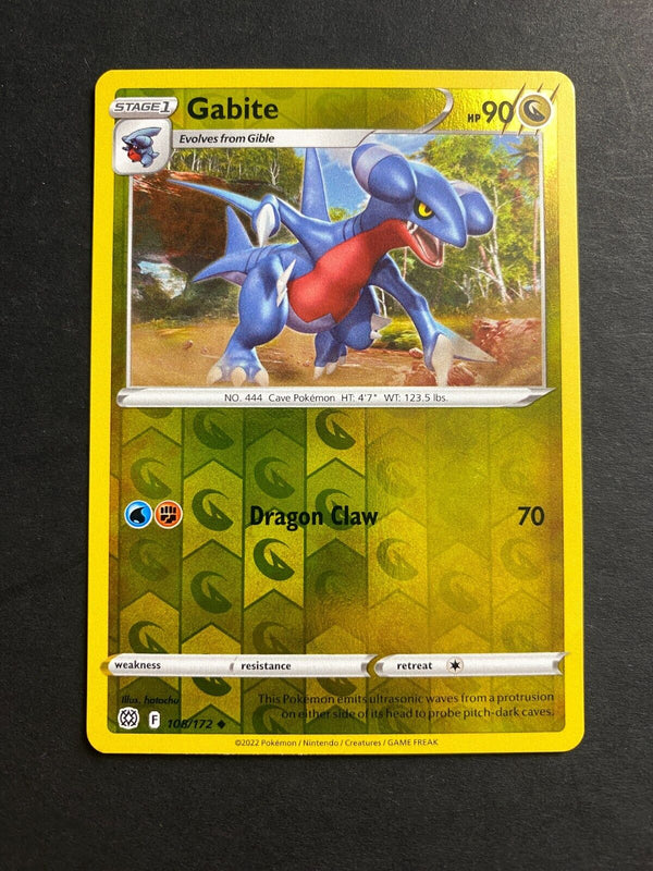 Pokemon Gabite 108/172 Brilliant Stars Reverse Holo NM