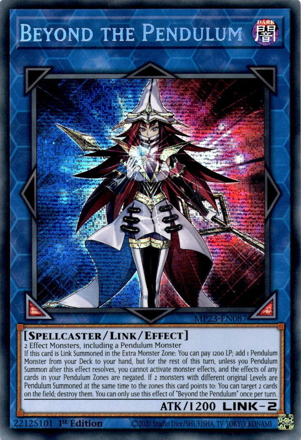Yugioh Beyond the Pendulum MP23-EN087 Secret Rare 1st Edition NM
