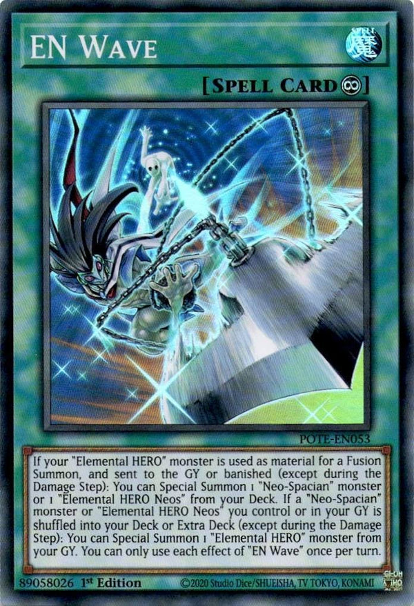 Yugioh EN Wave POTE-EN053 Super Rare 1st Edition NM