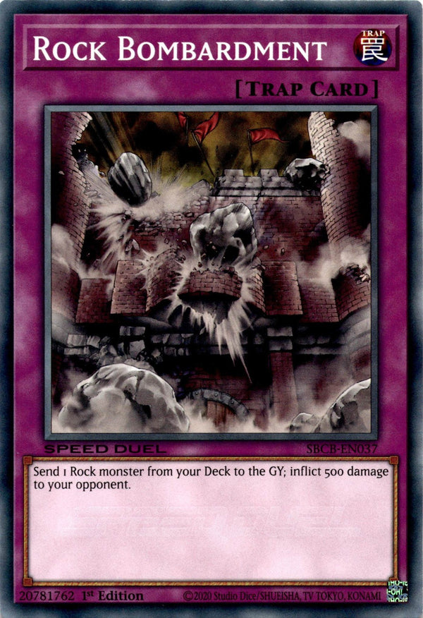 Yugioh Rock Bombardment SBCB-EN037 Speed Duel Common 1st Edition NM