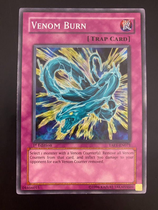 Yugioh Venom Burn TAEV-EN071 1st Edition Common NM/MINT