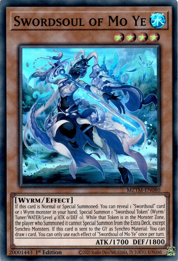 Yugioh Swordsoul of Mo Ye MZTM-EN080 Super Rare 1st Edition NM