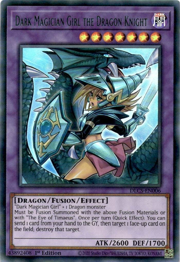 Yugioh Dark Magician Girl the Dragon Knight DLCS-EN006 Green Ultra Rare 1st E NM