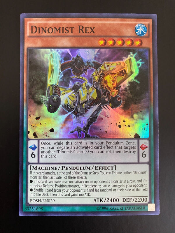 Yugioh Dinomist Rex BOSH-EN029 Super Rare 1st Edition NM