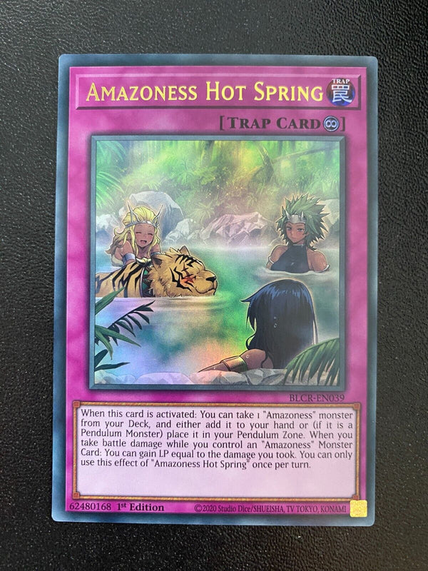 Yugioh Amazoness Hot Spring BLCR-EN039 Ultra Rare 1st Edition NM/MINT