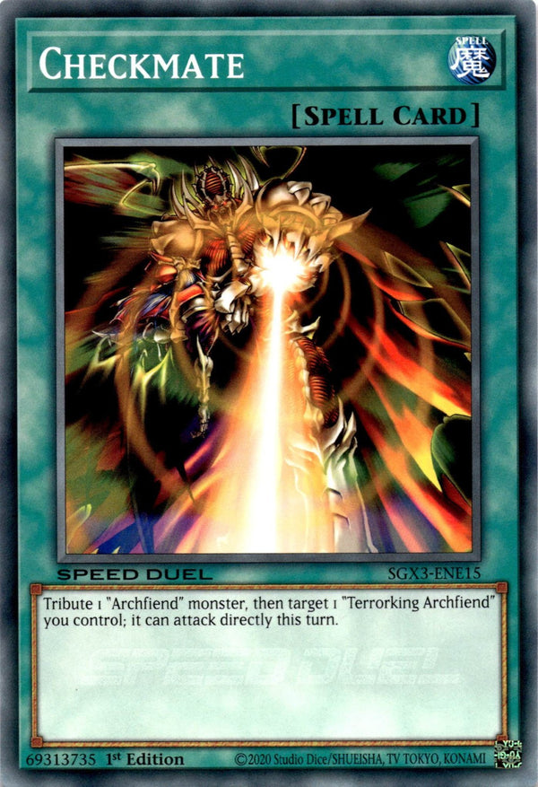 Yugioh Checkmate SGX3-ENE15 Speed Duel Common 1st Ed NM