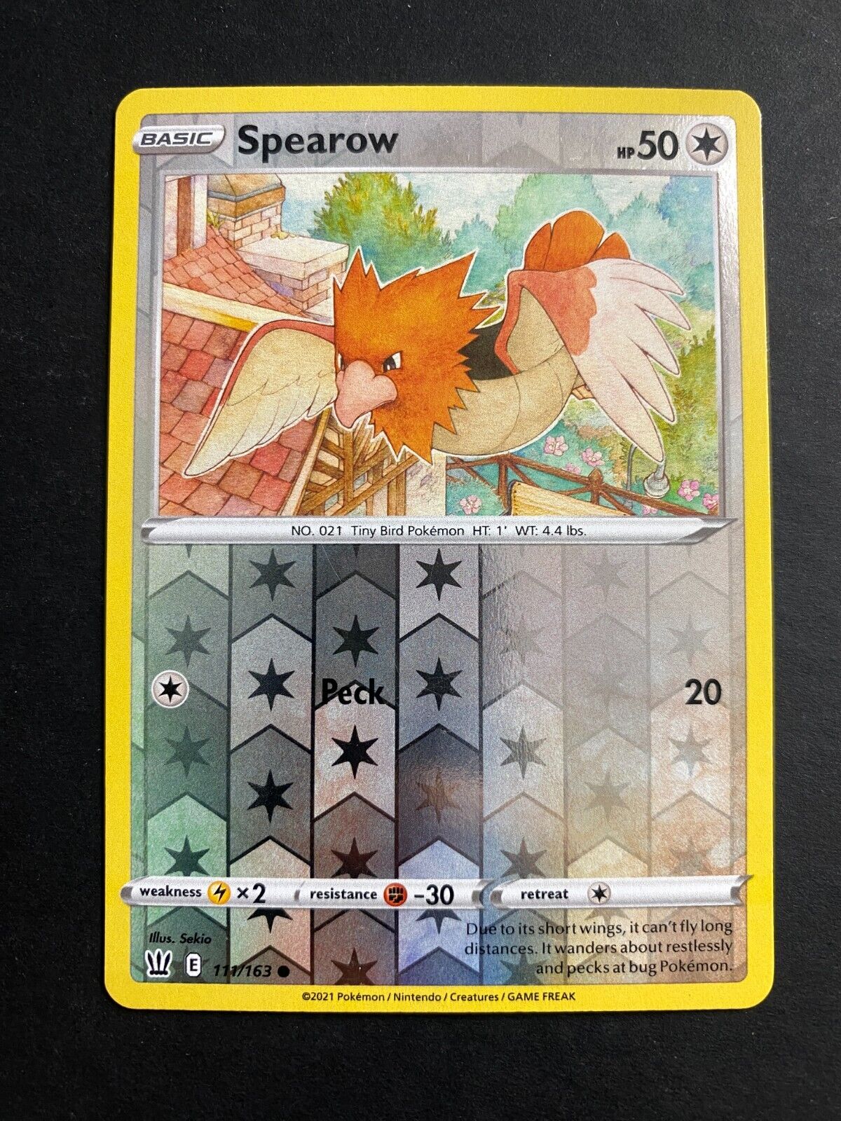 Pokemon Spearow 111/163 Battle Styles Reverse Holo NM