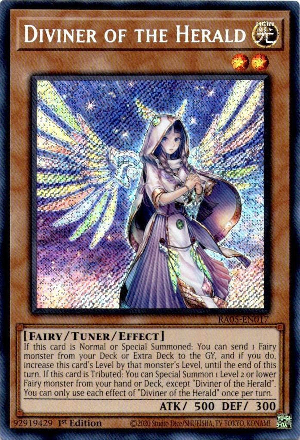 Yugioh Diviner of the Herald RA05-EN017 NA Print Secret Rare 1st Edition NM