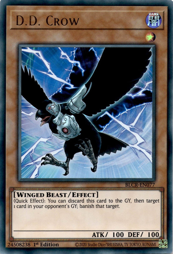 Yugioh D.D. Crow BLCR-EN077 Ultra Rare 1st Edition NM