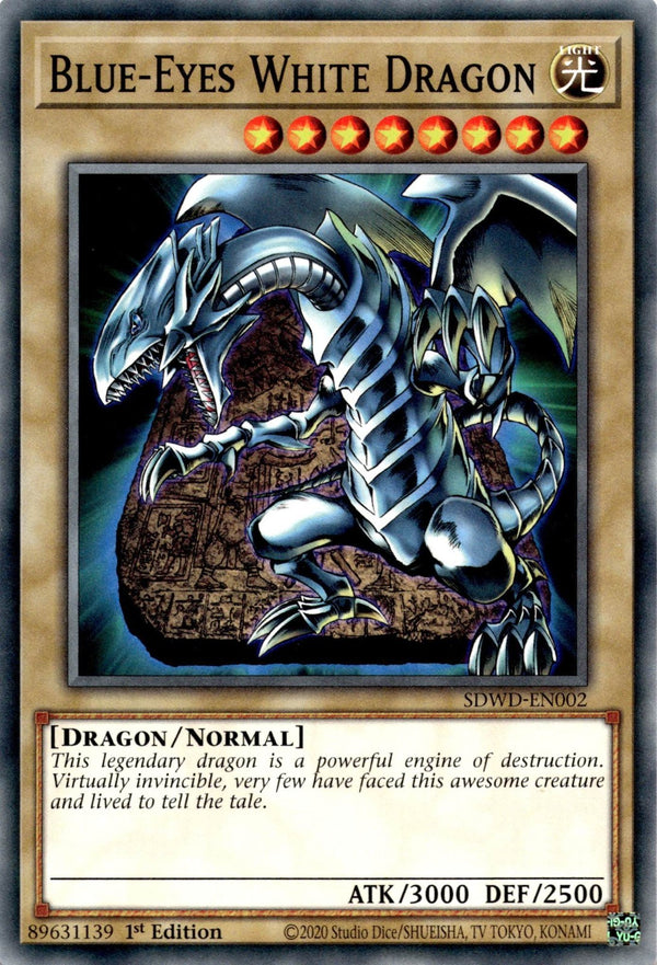 Yugioh Blue-Eyes White Dragon SDWD-EN002 Common 1st Edition NM