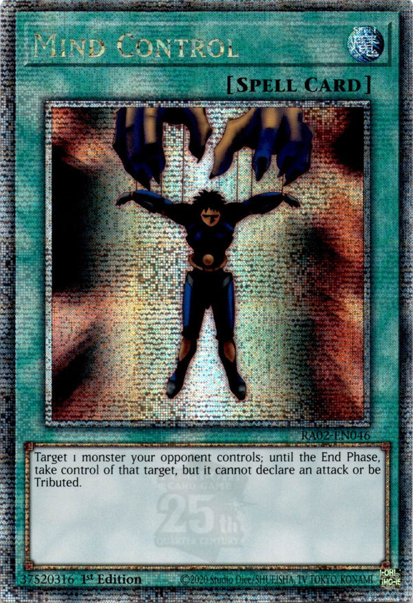 Yugioh Mind Control RA02-EN046 Quarter Century Rare 1st Edition NM