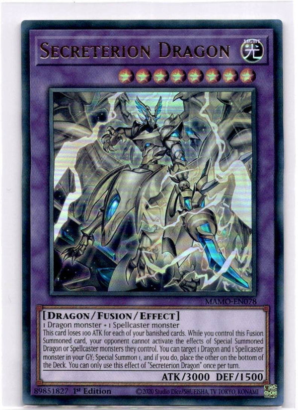 Yugioh Secreterion Dragon MAMO-EN078 Ultra Rare 1st Edition NM