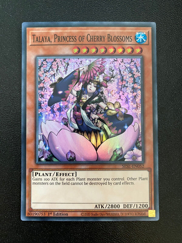 Yugioh Talaya, Princess of Cherry Blossoms SESL-EN052 Super Rare 1st Edition NM