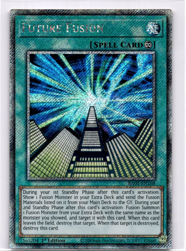 Yugioh Future Fusion RA03-EN168 Platinum Secret Rare 1st Edition NM