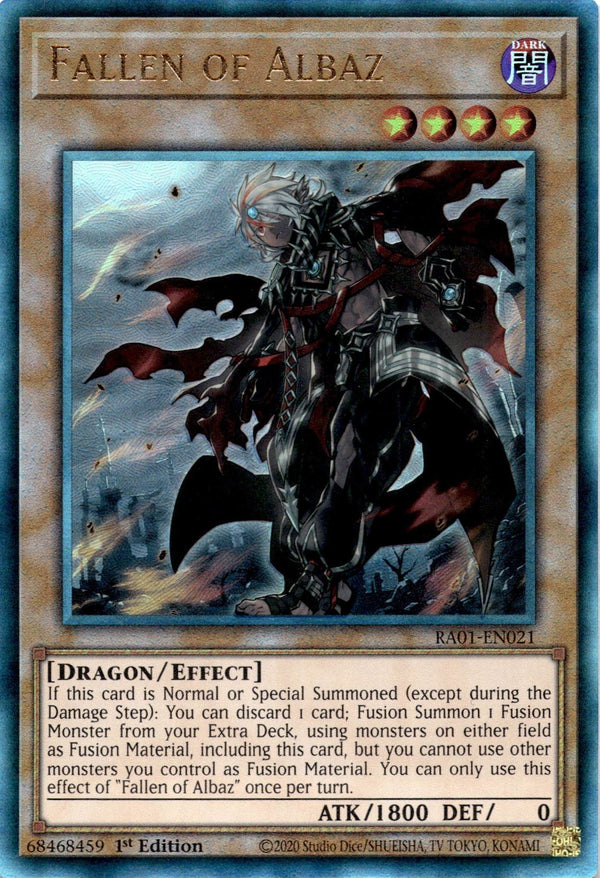 Yugioh Fallen of Albaz RA01-EN021 Ultimate Rare 1st Edition NM