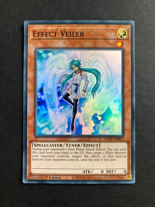 Yugioh Effect Veiler RA01-EN003 Super Rare 1st Edition VLP/NM