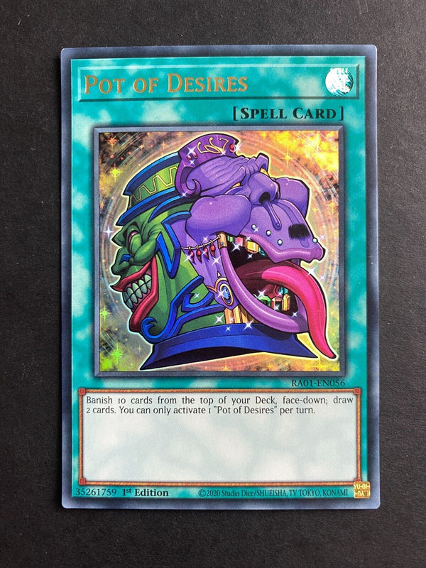 Yugioh Pot of Desires RA01-EN056 Ultra Rare 1st Edition NM